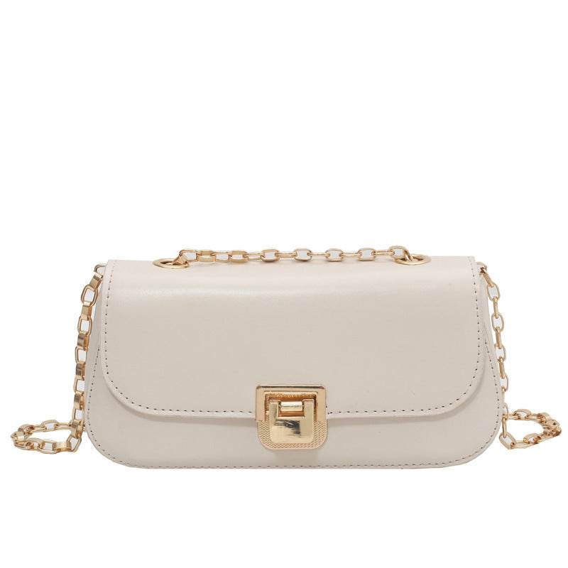 Textured Small Bag Women All-match Chain Shoulder Bag - Mubimart