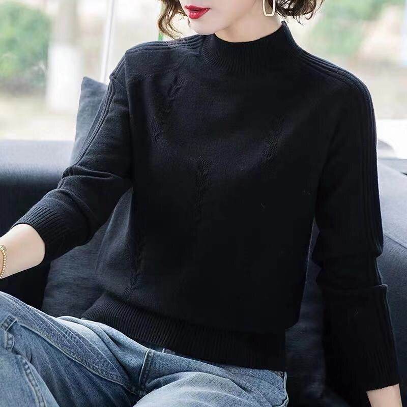 Plus Size Women's Cute Young Trendy Long-sleeve Loose Casual Sweater Top - Mubimart