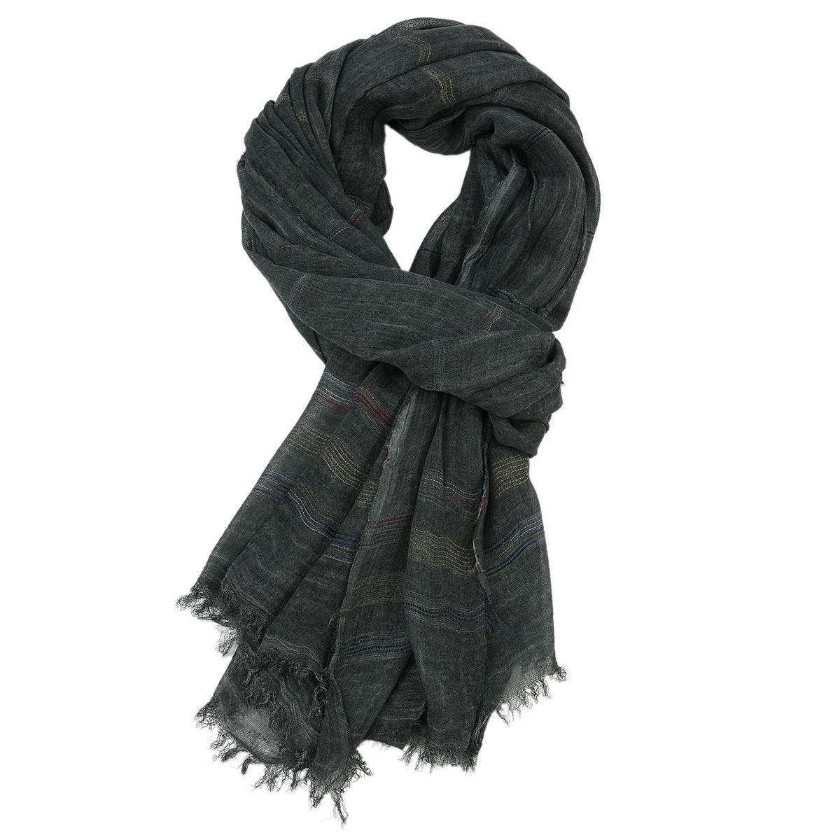 New Yarn-dyed Striped Scarf For Men - Mubimart