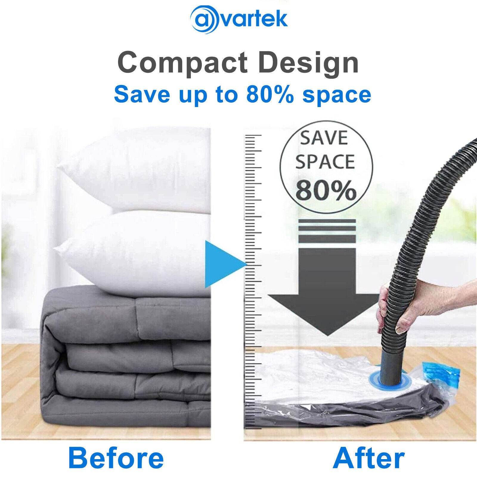6 X STRONG VACUUM STORAGE SPACE SAVING BAGS VAC BAG SPACE SAVER VACCUM VACUM-BAG - Mubimart