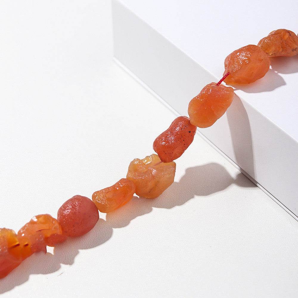 Natural Crystal Raw Unpolished Gemstone Ornaments Bracelet Loose Beads - Mubimart