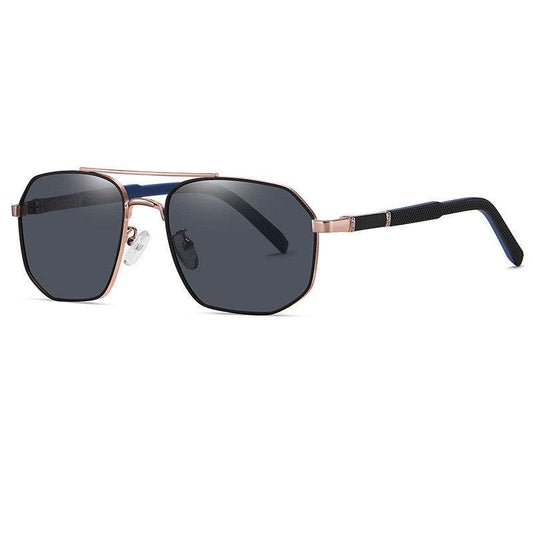 Men's Aviator Double Bridge Large Frame Polarized Sunglasses - Mubimart
