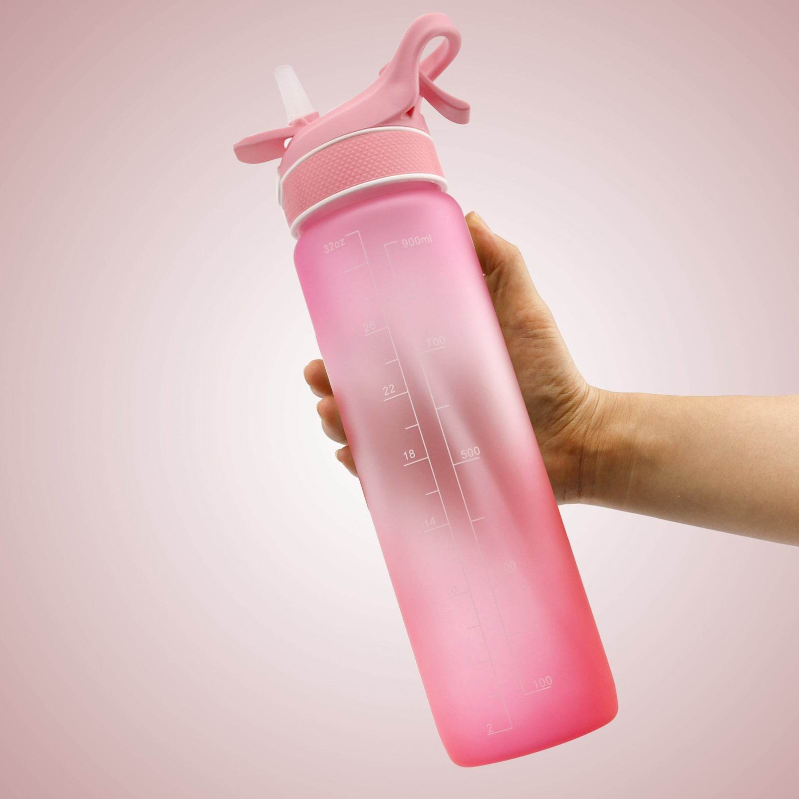 Water Bottle Scrub Bounce Cover Straw Space Cup Sports Water Bottle - Mubimart