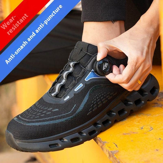Anti-smashing Anti-penetration Steel Toe Breathable And Wearable Safety Shoes - Mubimart