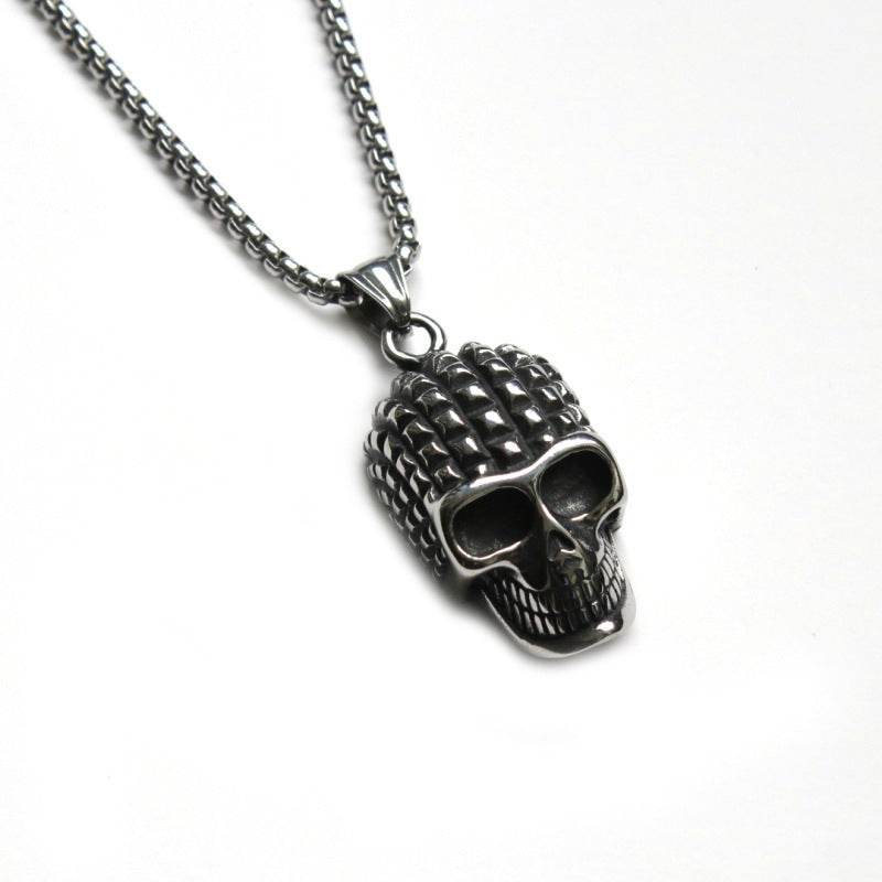 Stainless Steel Skull Necklace For Men - Mubimart