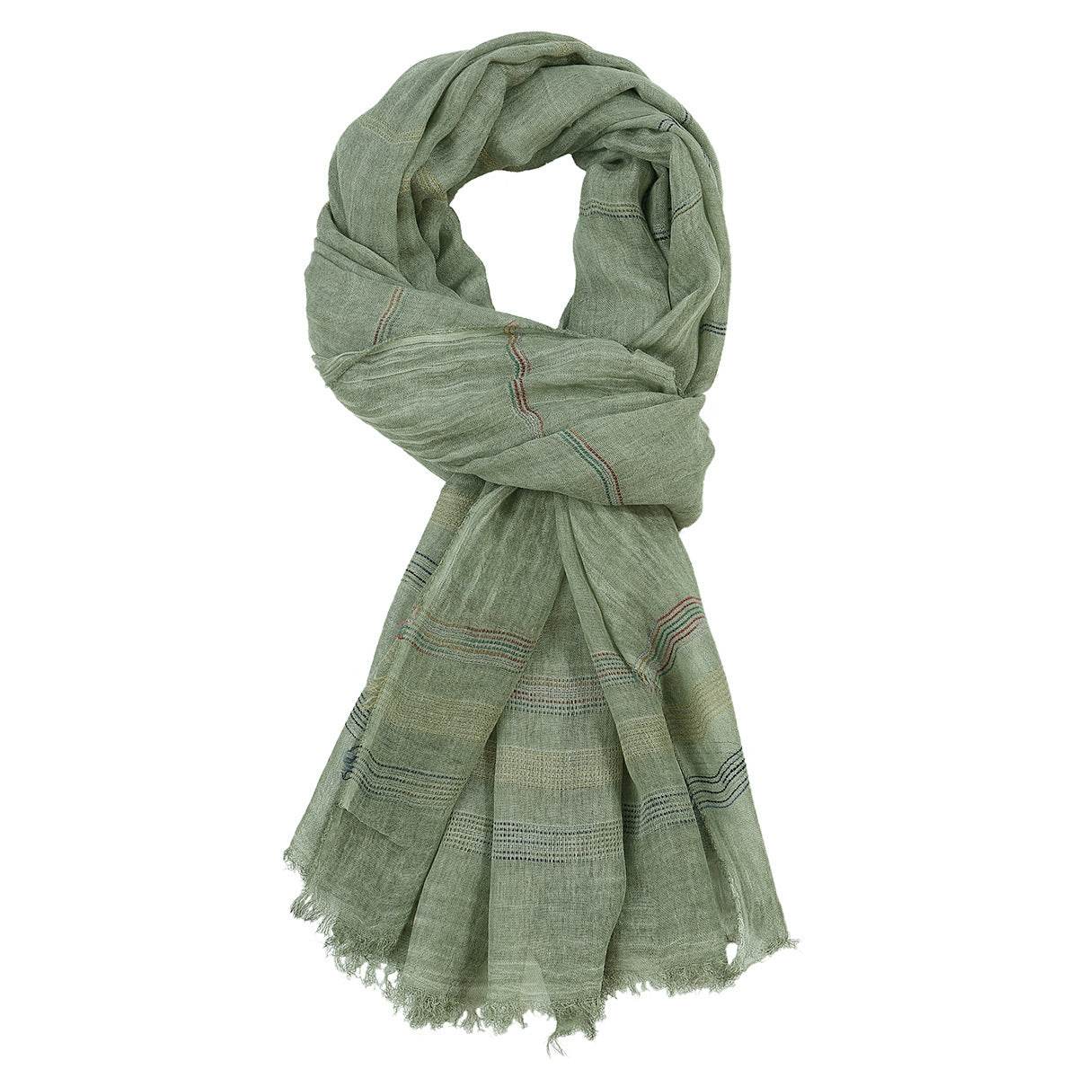 New Yarn-dyed Striped Scarf For Men - Mubimart