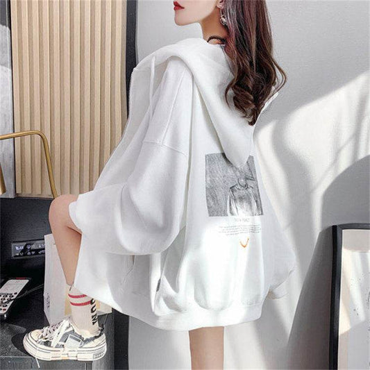 Temperament Hooded Top Plus Size Jacket - Mubimart