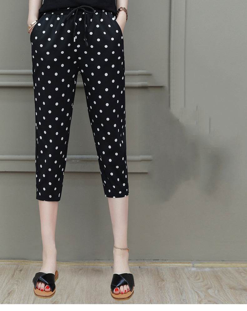 Women's Fashion Capris Chiffon Pants - Mubimart