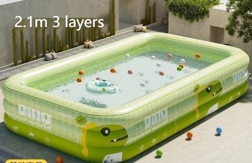 Household Outdoor Inflatable Pool Thickened Plastic Children's Inflatable Swimming Pool - Mubimart