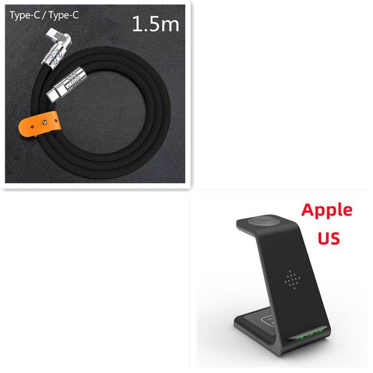 3 In 1 Fast Charging Station Wireless Charger Stand Wireless Quick Charge Dock For Phone Holder - Mubimart
