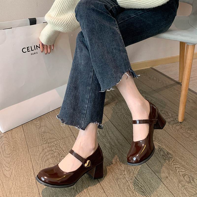 Women's Fashion Vintage Mary Jane Shoes - Mubimart