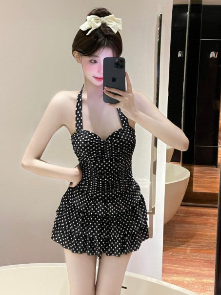 Women's Retro Polka-Dot One-Piece Swimsuit