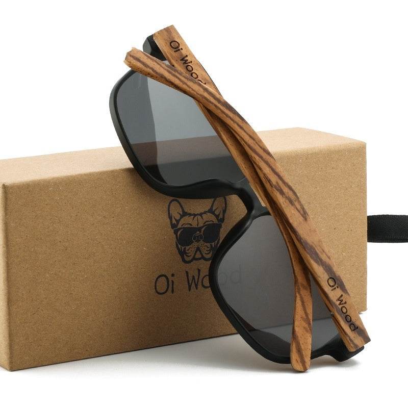 Wooden Sunglasses Polarized Sun Protection Vintage Sunglasses - Mubimart