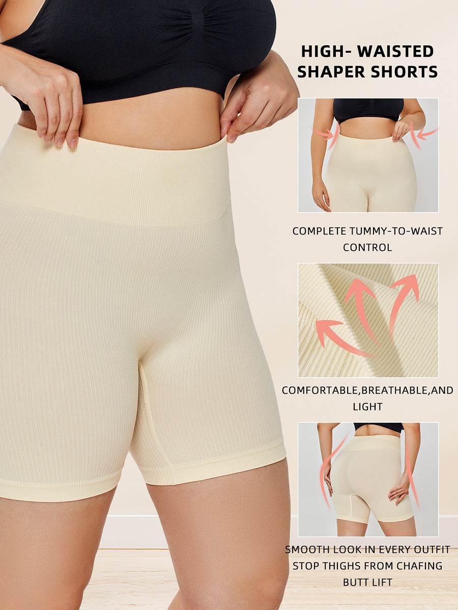 High Waisted Body Shaper Thigh Slimmer Butt Lifting Shapewear For Women - Mubimart
