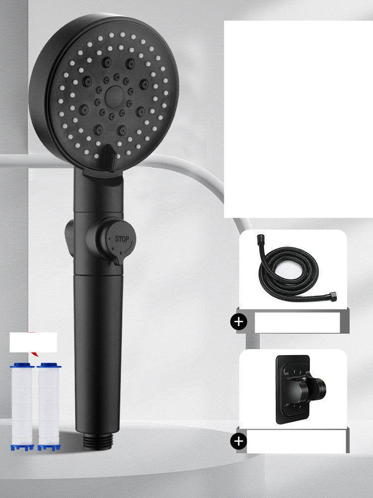 Shower Nozzle Booster Pressurized Set Bath Shower Shower Head - Mubimart