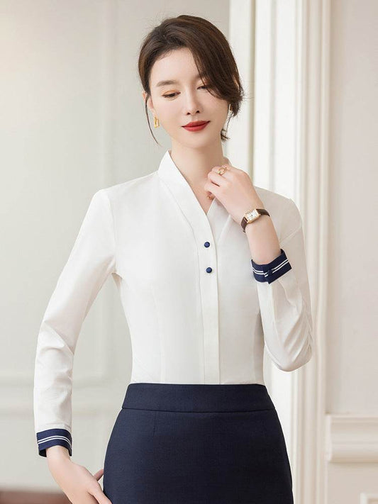 Women's Work Clothes White Shirt - Mubimart