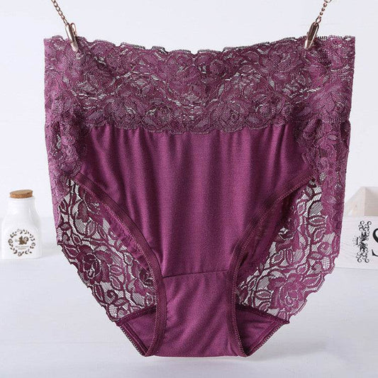 Plus Size Modal Lace Panties Women's - Mubimart
