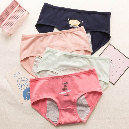 Cartoon Student Development Menstrual Period Panties - Mubimart