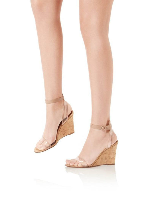 Fashion Sandals PVC Wood Grain Wedges Women Shoes - Mubimart