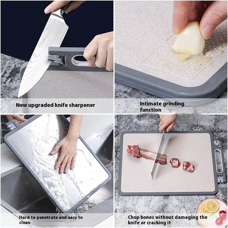 Cutting Board 304 Stainless Steel Chopping Board Kitchen Plastic Cutting Board Sharpening Double-sided Cutting Board - Mubimart