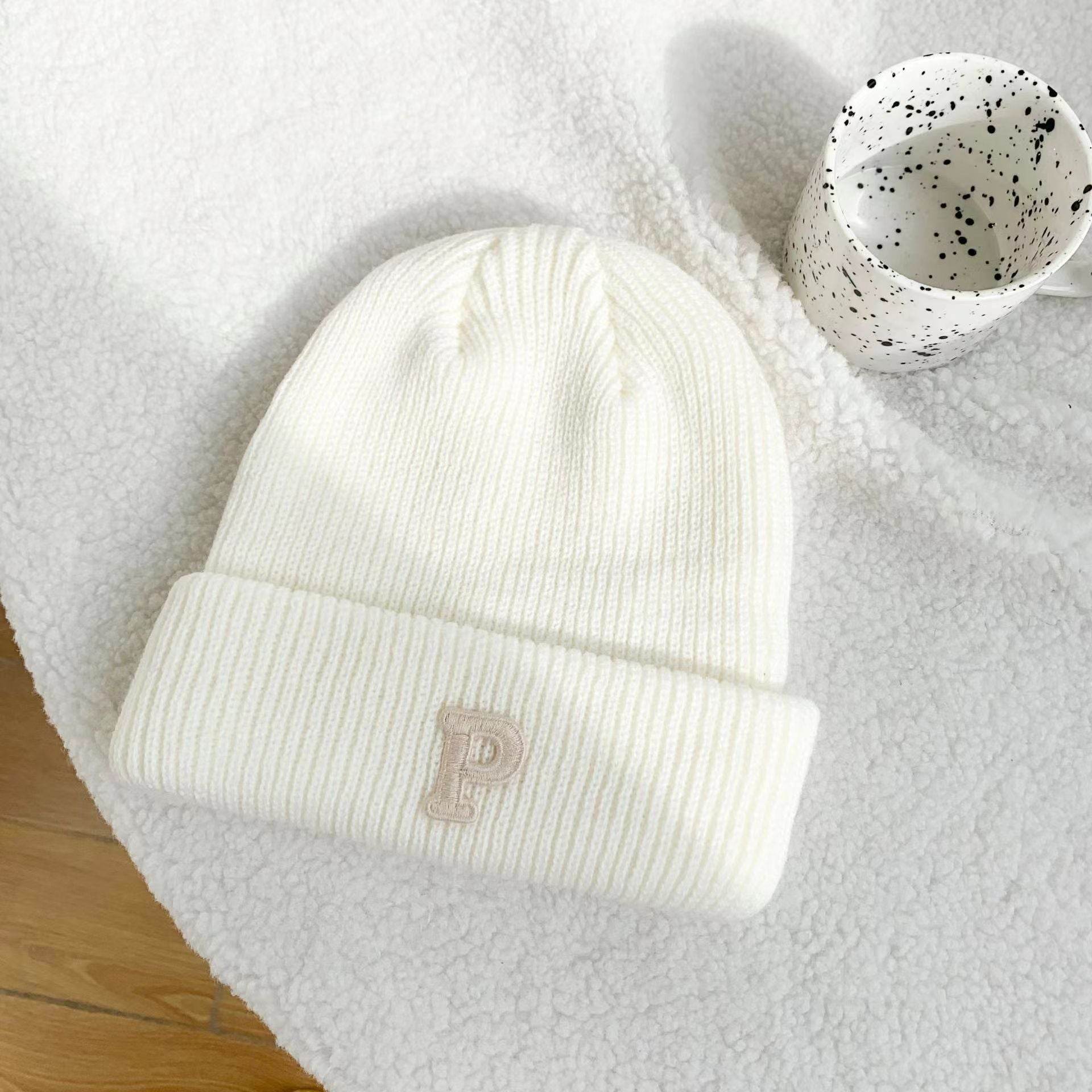 Men And Women Autumn And Winter Korean Style All-matching Couple Trendy Brand Thermal Head Cover Beanie Hat - Mubimart