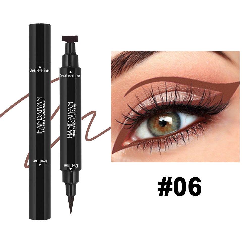 Triangle Seal Color Double Head Liquid Eyeliner - Mubimart