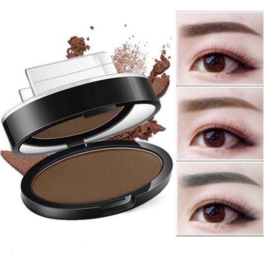 Eyebrow Powder Stamp Tint Stencil Kit Cosmetics Professional Makeup Waterproof Eye Brow Stamp Lift Eyebrow Enhancers Stencil Kit - Mubimart