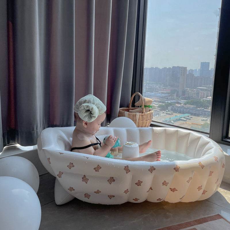 Indoor Children's Inflatable Bathtub Home Bath Tub - Mubimart