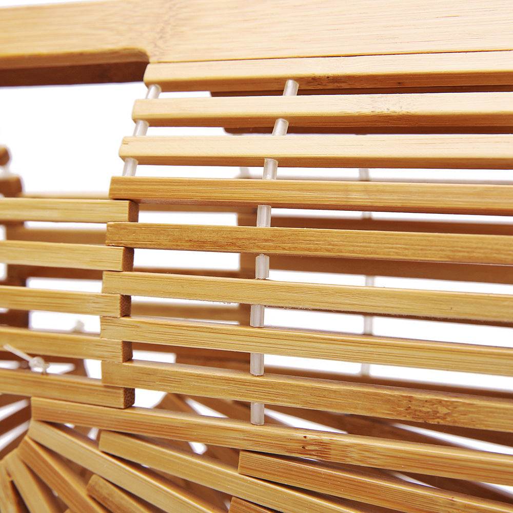 Bamboo Woven Bag Rattan Creative Beach Handbag Women - Mubimart