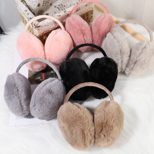 Women's Fashion Solid Color Ear Protection Plush Earmuffs