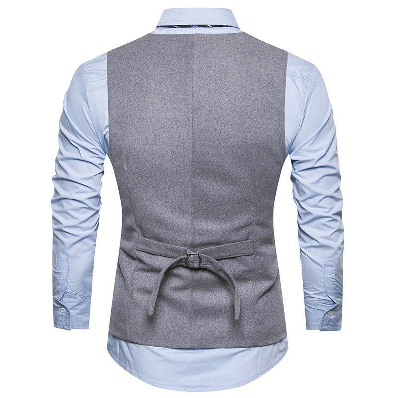 Men's British Slim Suit Professional Vest - Mubimart