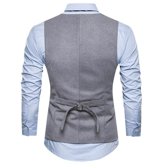 Men's British Slim Suit Professional Vest - Mubimart