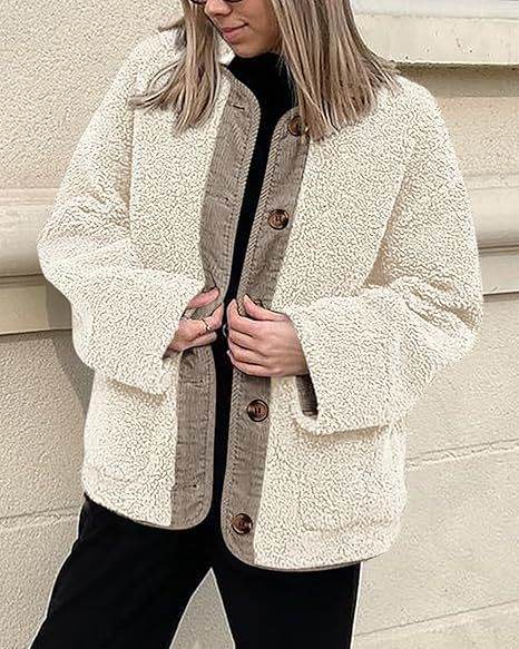 Women's Warm Winter Collarless Jacket - Mubimart