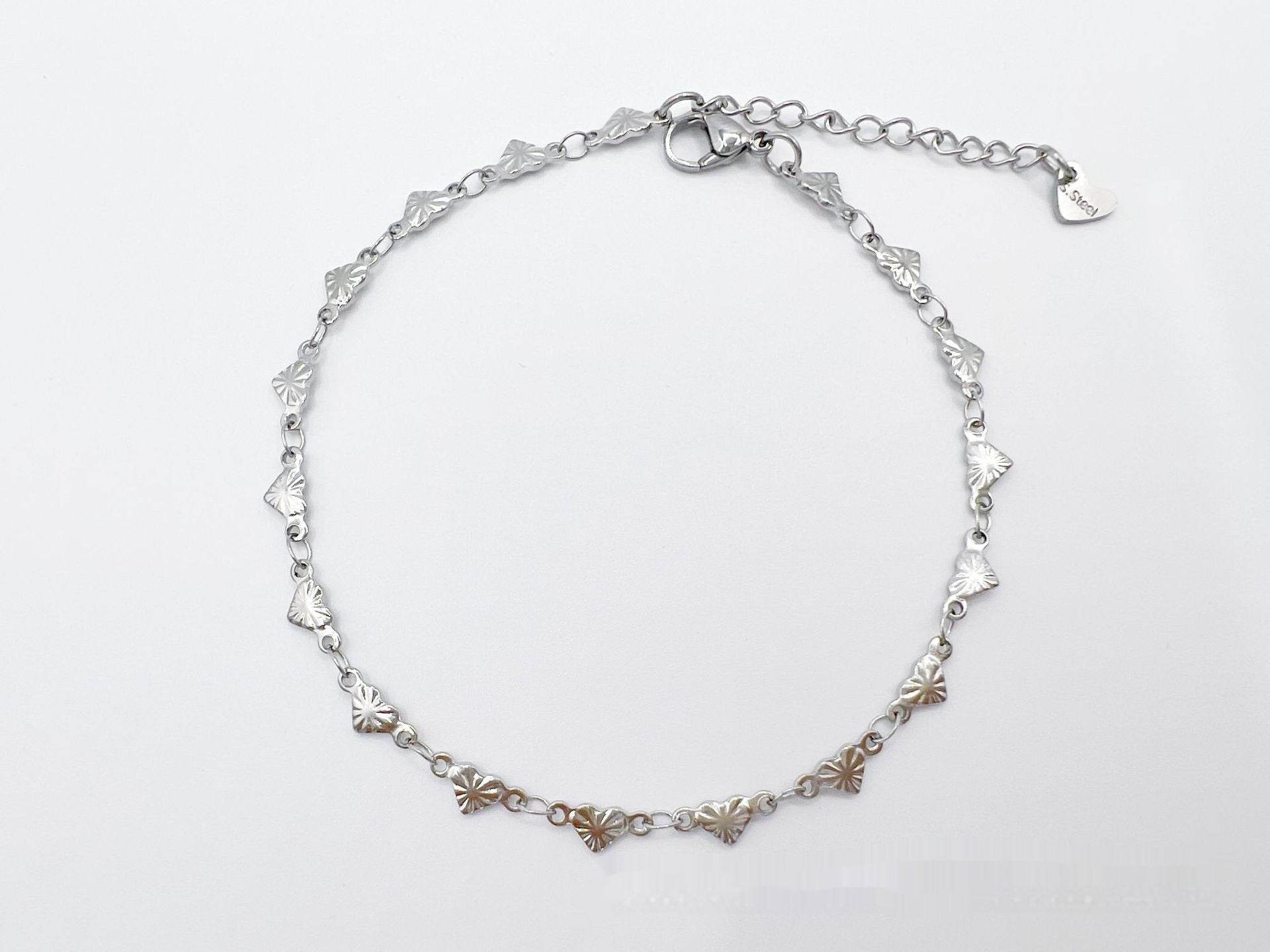 European And American Style Fashion Special-interest Stainless Steel Anklets Love Anklet Multi-style Ins - Mubimart