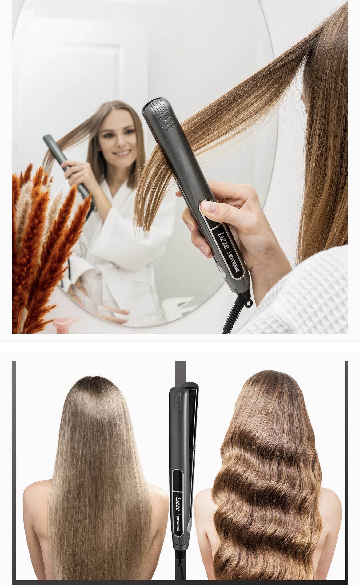 Hair Salon Professional Hair Straightener Electric Hair Straightener Fluffy Hair Curler - Mubimart