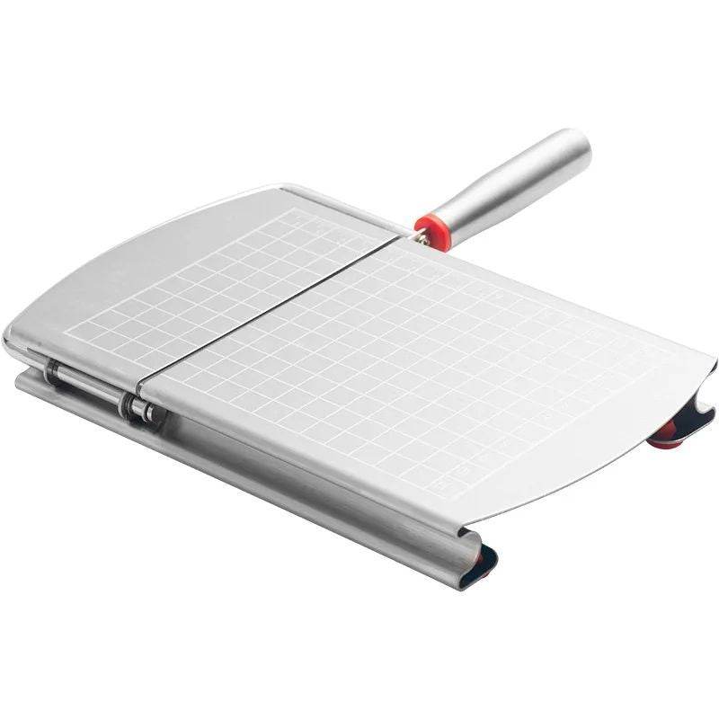 Multifunctional Slicer Butter Cheese Ham Sausage Slicer Kitchen Gadgets Stainless Steel Cutting Board With Silicone Suction Base - Mubimart