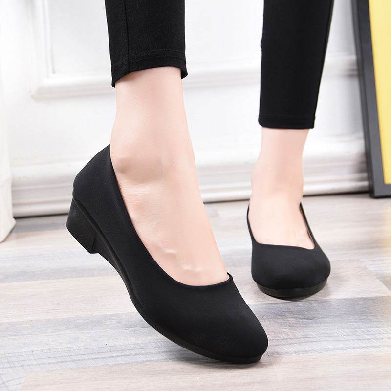 Wedge Shallow Mouth Breathable Work Shoes - Mubimart