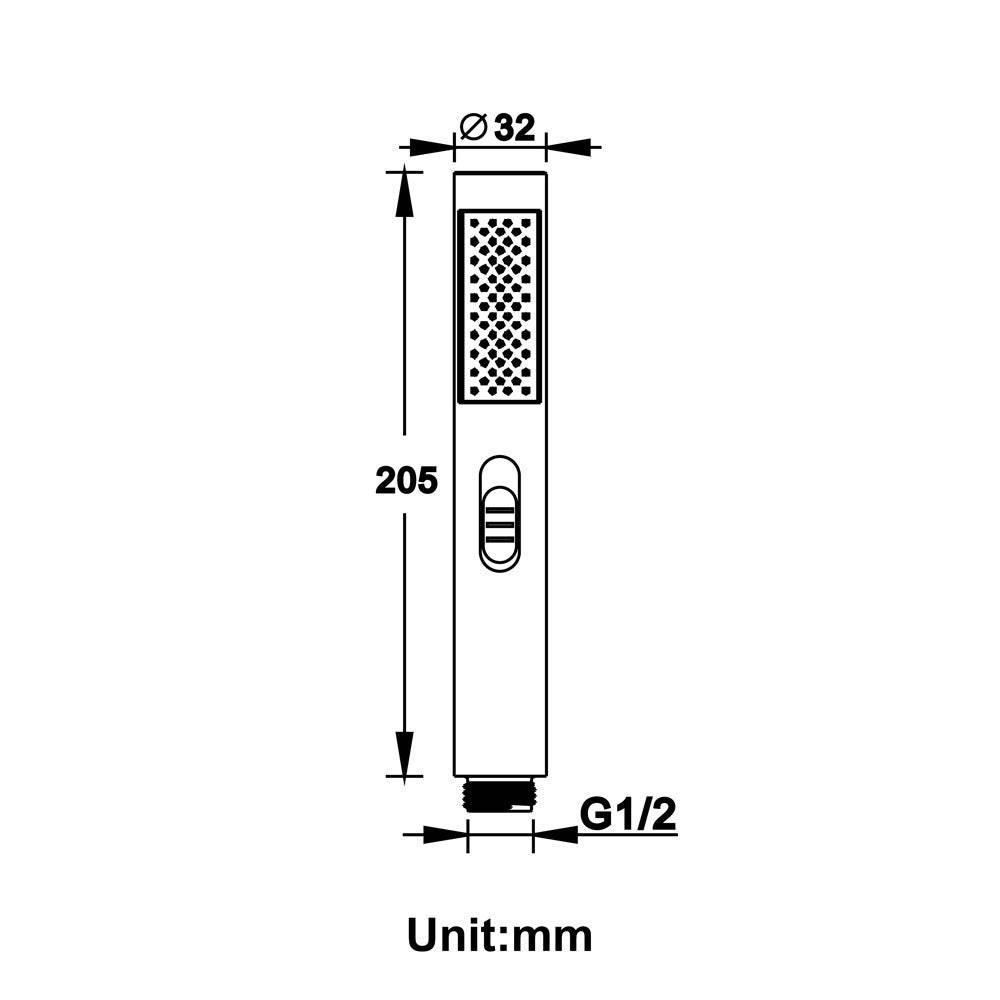 Bathroom Hand-held Rain Shower Head - Mubimart
