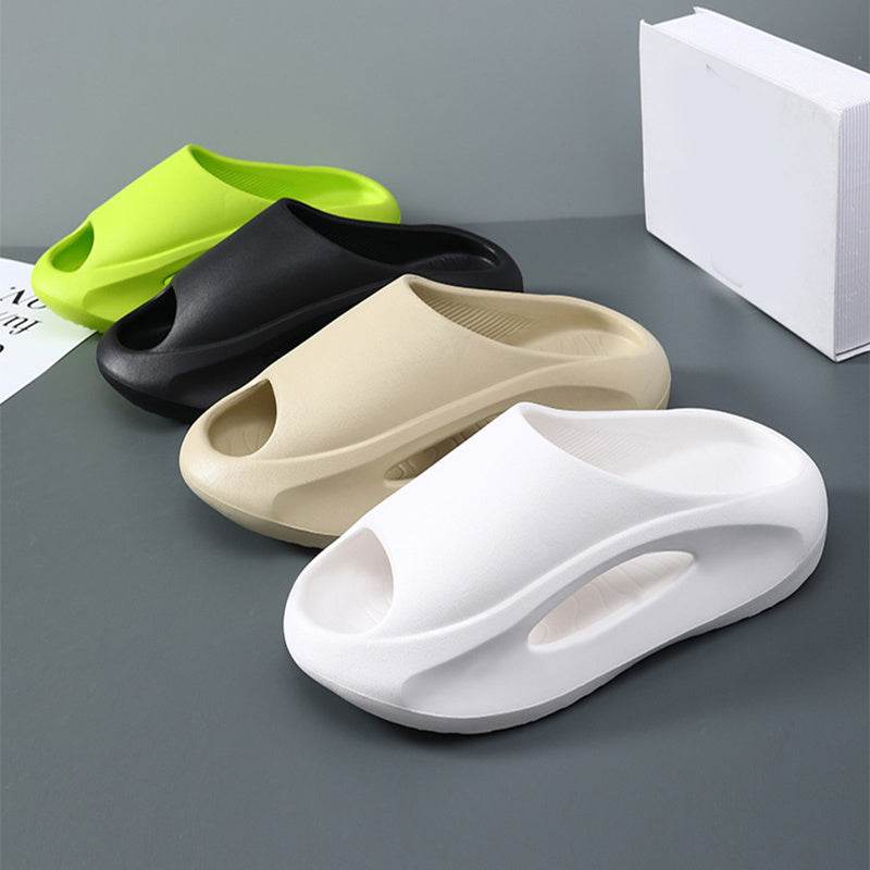 Ins Slippers Women Men Peep Toe Slipper Summer Hollow Unisex Sports Beach Shoes - Mubimart