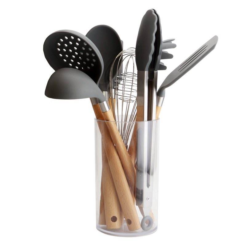 Direct Selling Wooden Handle Silicone Kitchen Utensils And - Mubimart
