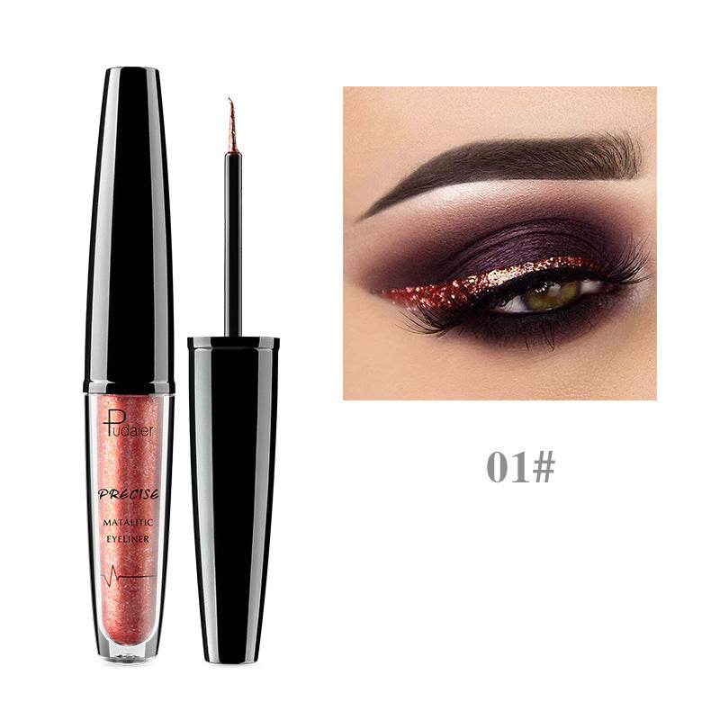 Pearlescent Liquid Eyeliner Pudaier Metal - Mubimart