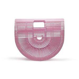 Bamboo Woven Bag Rattan Creative Beach Handbag Women - Mubimart