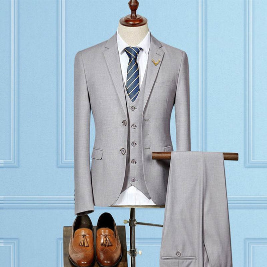 Slim Fit Wedding Suits For Men Custom Made Mens 3 Piece Suit - Mubimart