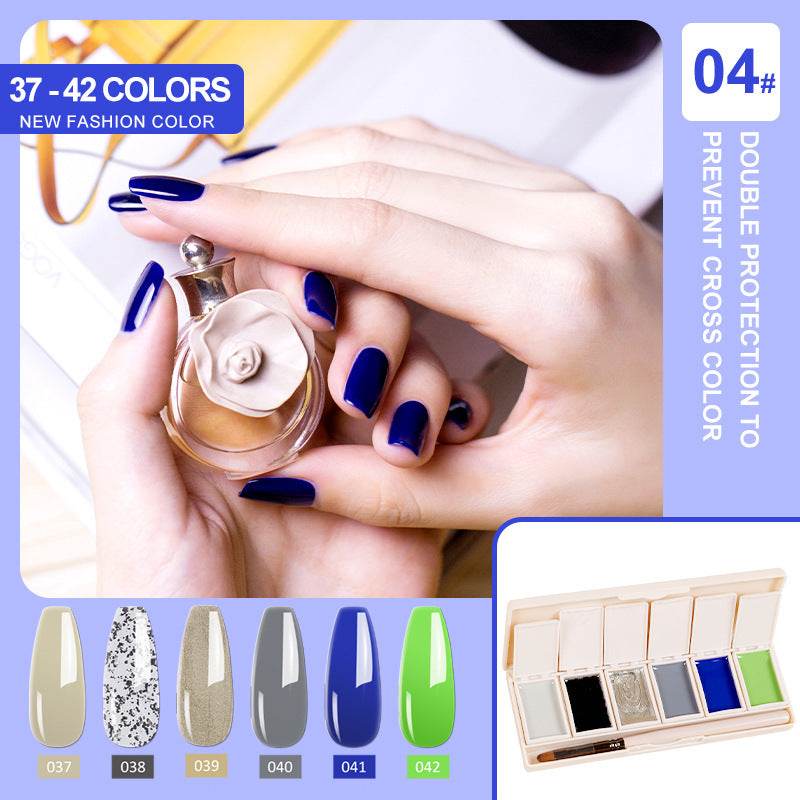 Cream Nail Polish Eye Shadow Bag - Mubimart