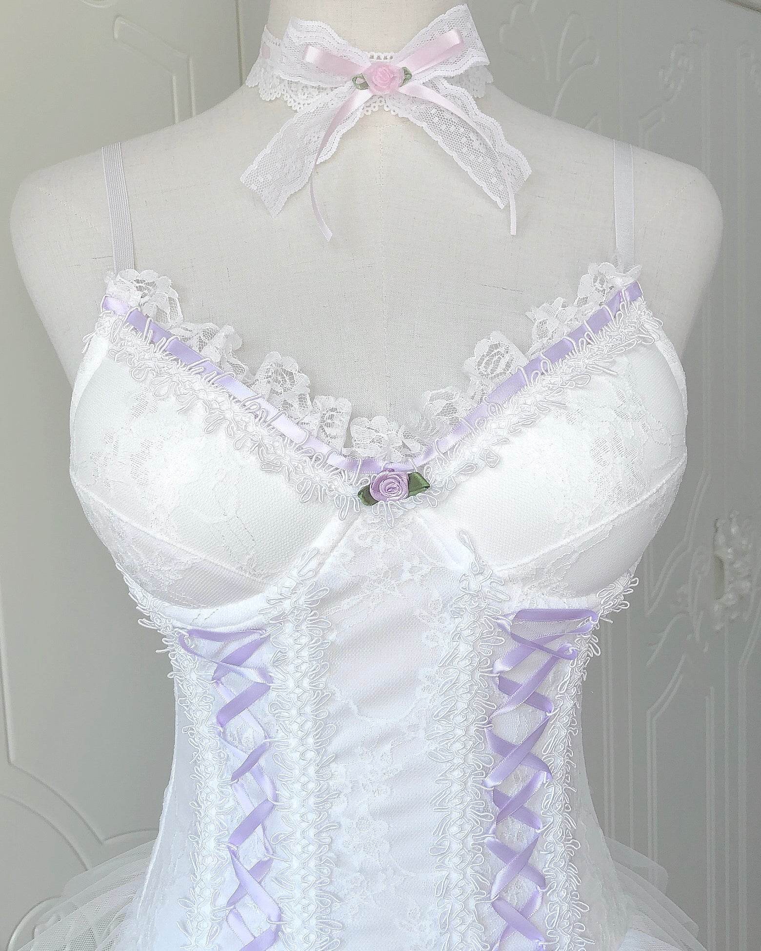 French Retro Lace Corset Sling Top Women - Mubimart