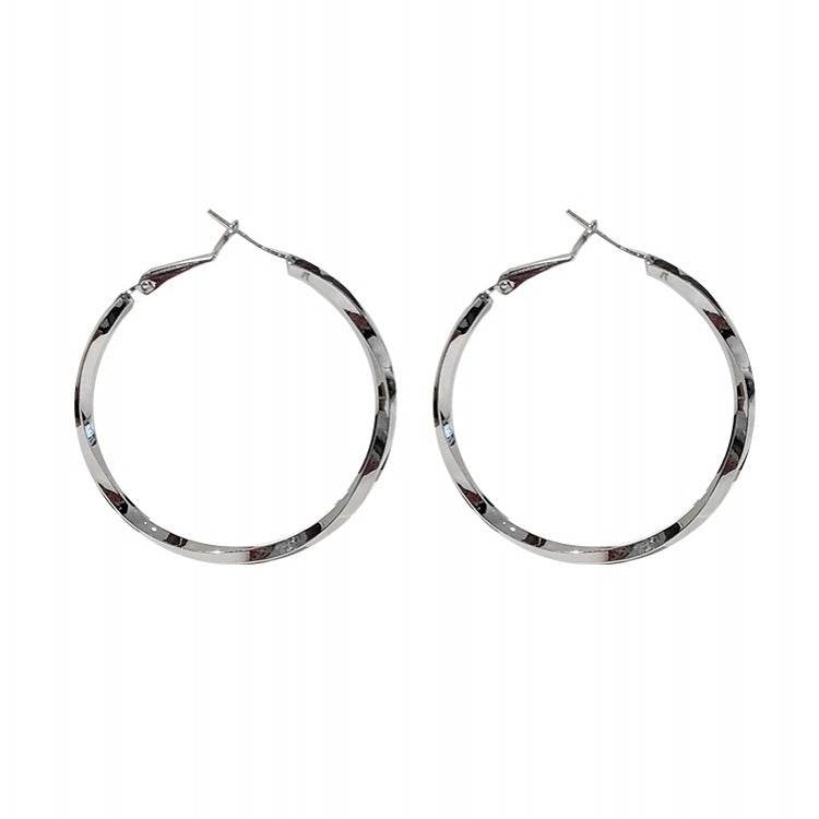Golden Hoop Fashionable Women Circle Big Earrings Temperament - Mubimart