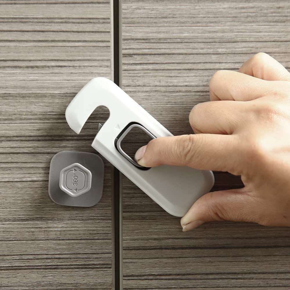 Home Refrigerator Lock Fridge Freezer Door Catch Lock Toddler Kids Child Cabinet Safety Lock For Baby Safety Child Lock - Mubimart