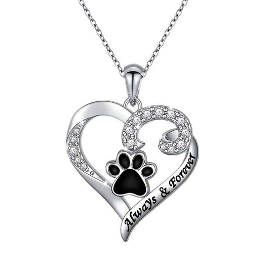 Creative Animal Paw Print Personality All-match Stylish Pendant Necklace