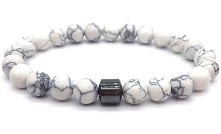 Natural Gemstone Bracelet Vintage Stone Beads Men Women Jewelry - Mubimart