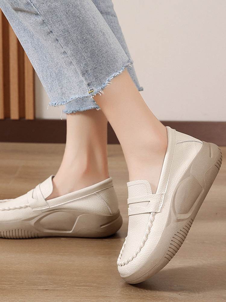 Women's Fashion Thick Bottom Soft Bottom Work Shoes - Mubimart